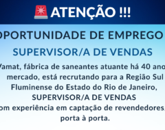 Oporunidade de Emprego - Supervisor/a de Vendas
